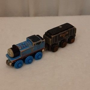 Thomas the Train Wooden Train Lot Thomas Blue & Coal Car #849-TRU-395 Black READ